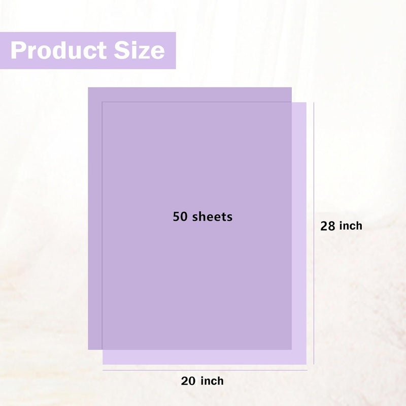 Bobobag 50 Sheets 20"X28" Full Size Lavender Purple Tissue Paper Bulk for Gift Bags Gift Wrapping Weddings Birthday Showers Arts Craft Party Decoration - Image 2